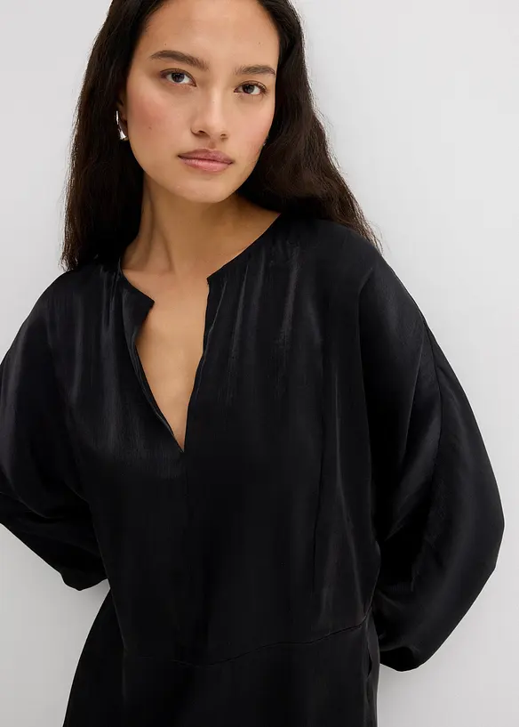 Leicht glänzendes Blusenshirt aus Viskose-Mix, bonprix