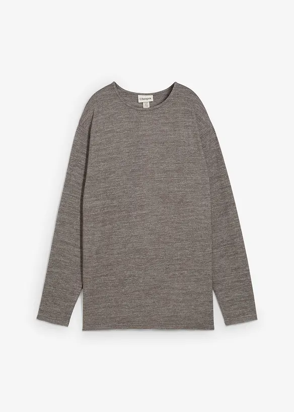 Sweat-shirt long aspect maille, bonprix