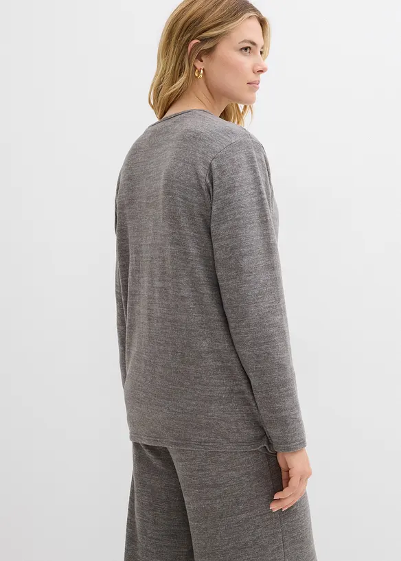 Gilet cache-cœur aspect maille, bonprix