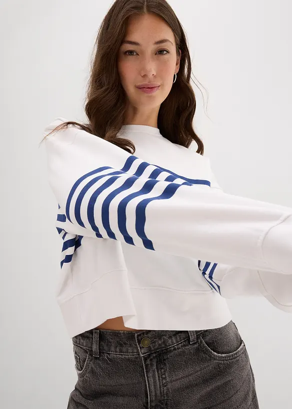 Oversize-Sweatshirt aus reiner Baumwolle, bonprix