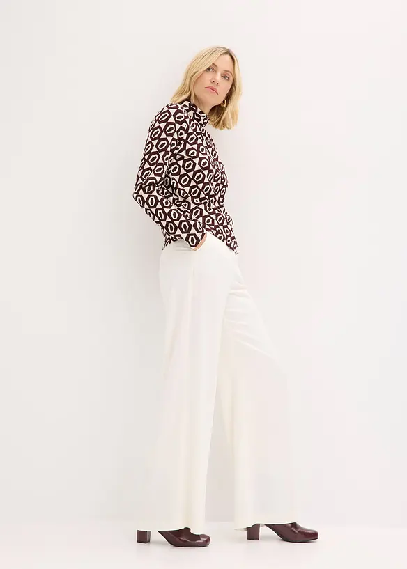Stehkragenshirt mit Struktur, bonprix