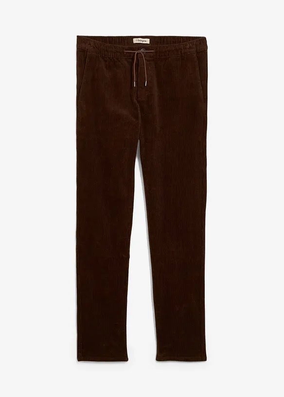 Pantalon jogger en velours côtelé extensible, Regular, bonprix
