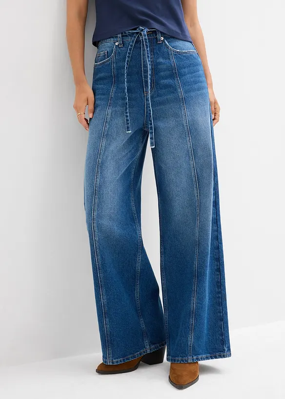 Jean large taille haute, bonprix