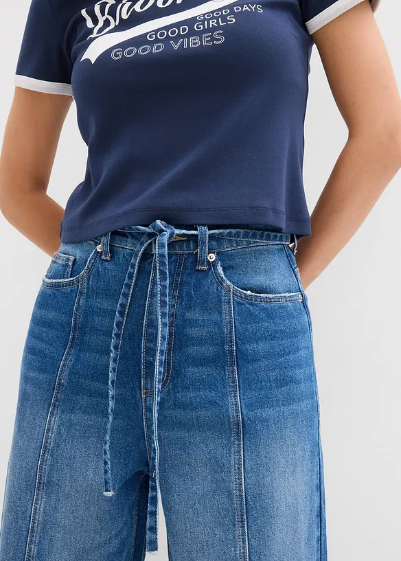 Jean large taille haute, bonprix