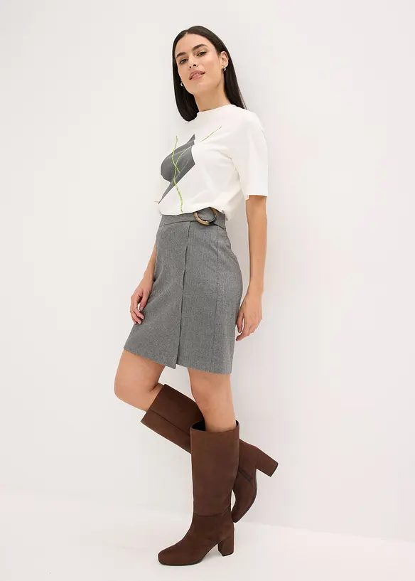 Halbarmshirt mit Pailetten und Druck, bonprix