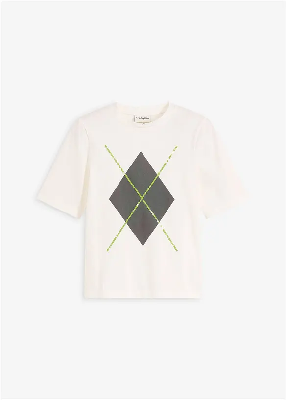 Halbarmshirt mit Pailetten und Druck, bonprix