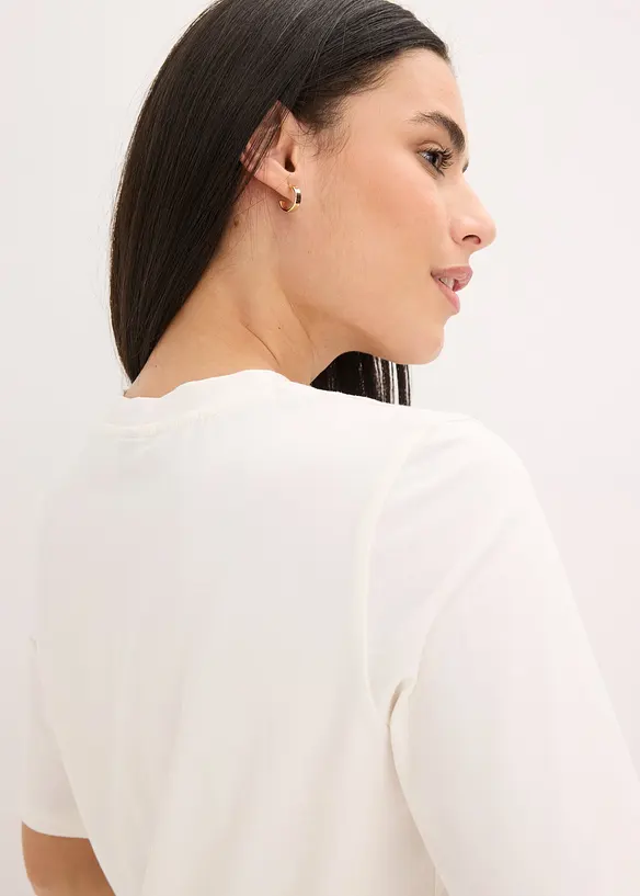 Halbarmshirt mit Pailetten und Druck, bonprix
