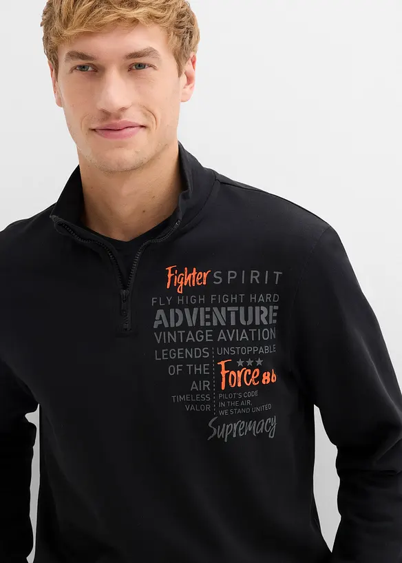 Troyer-Sweatshirt aus reiner Bio-Baumwolle, bonprix