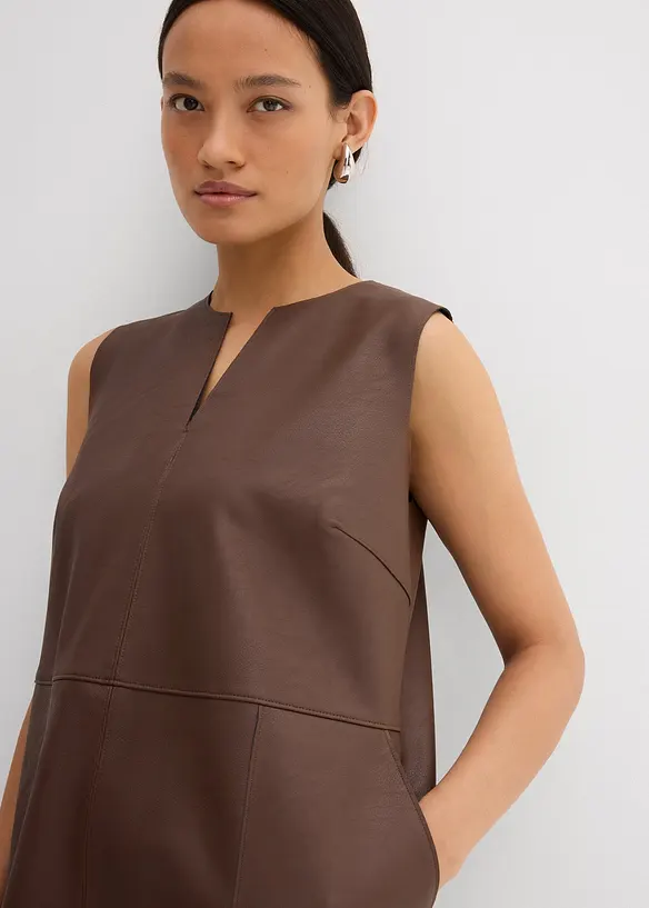 Lederimitat-Kleid, bonprix