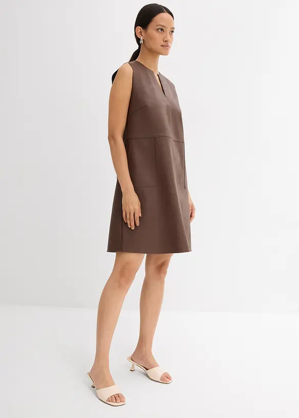Lederimitat-Kleid, bonprix