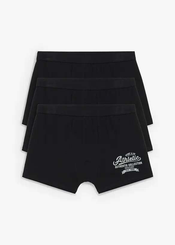 Lot de 3 boxers en coton extensible, bonprix