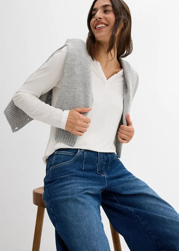 Langarmshirt aus softem Viskose Mix, bonprix