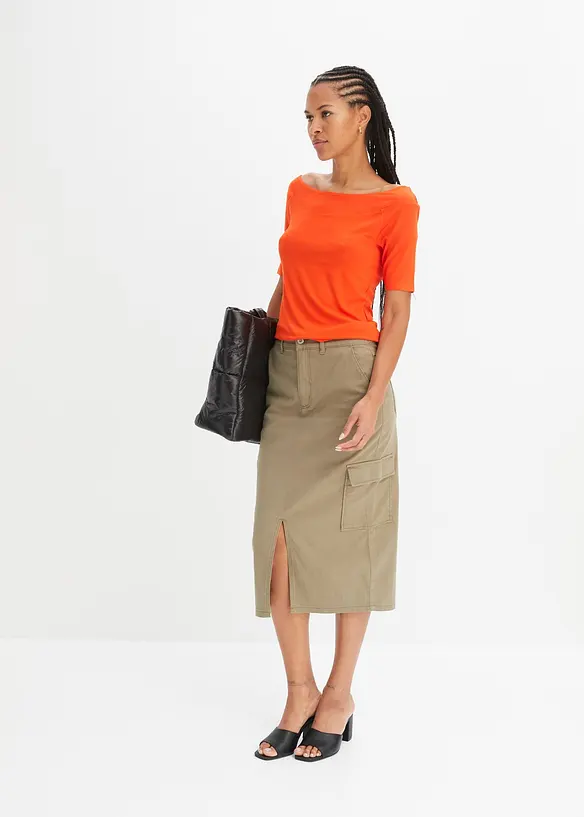 Carmenshirt in Viskose-Mix, bonprix