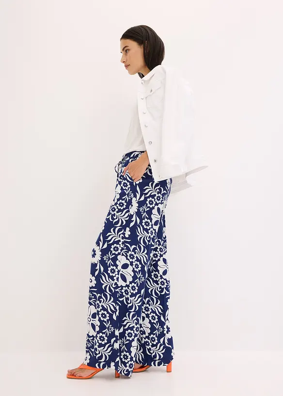 Marlenehose aus fließender Viskose, bonprix