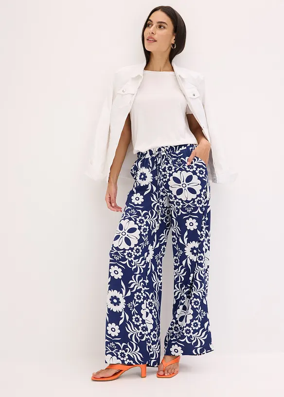 Marlenehose aus fließender Viskose, bonprix