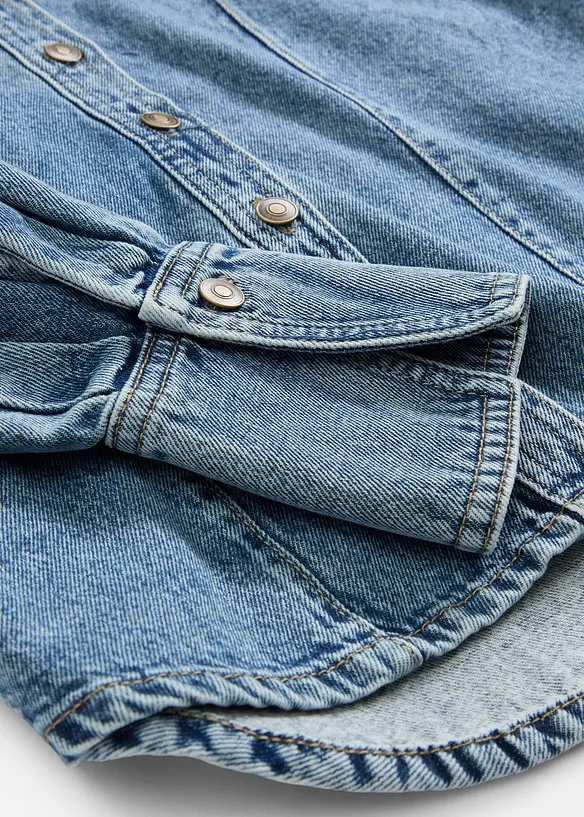 Jeansbluse aus reiner Baumwolle, bonprix
