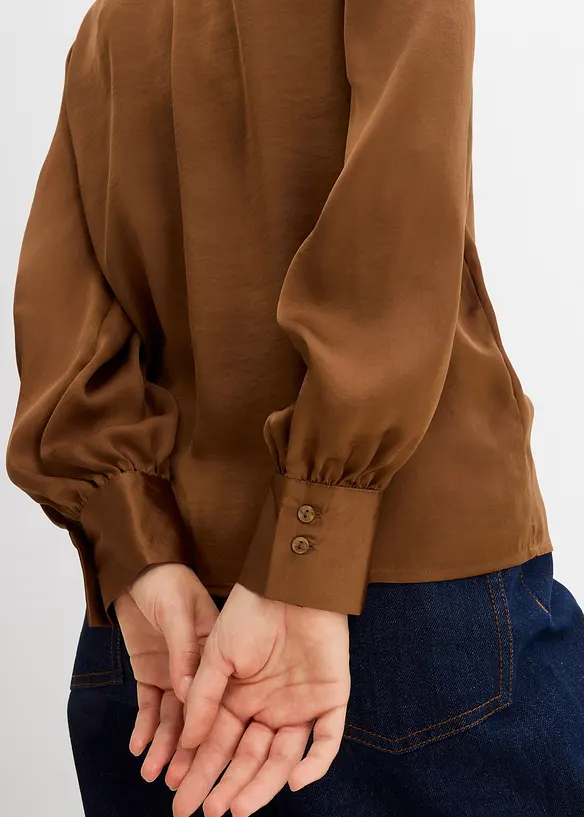 Bluse aus fließendem Satin, bonprix