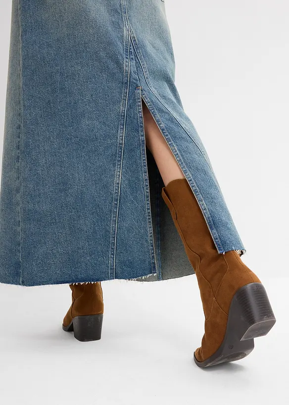 Jeansrock, Mid Waist, Maxi Length, bonprix