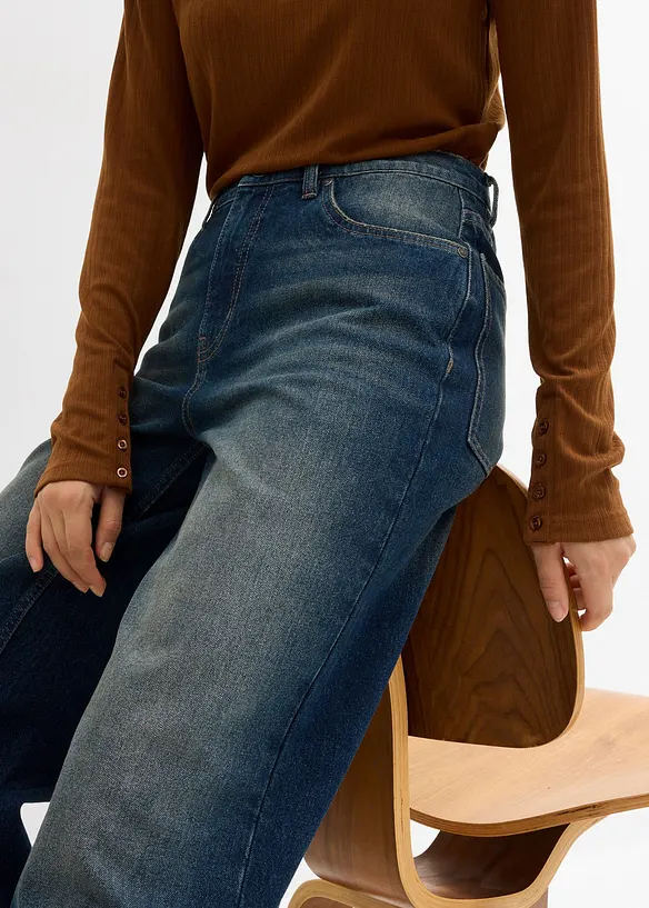 Wide-Leg-Jeans High Waist, bonprix