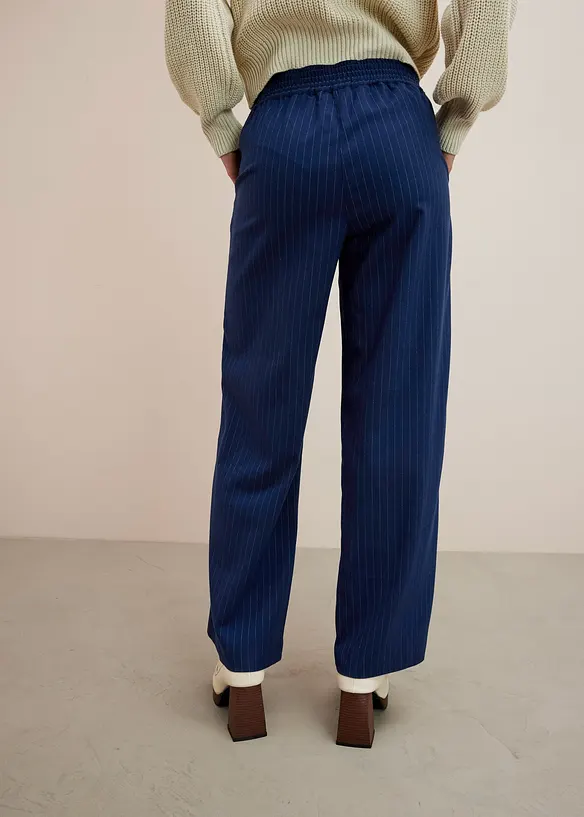 Pantalon palazzo aspect laine, bonprix