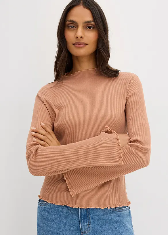 Rippshirt aus reiner Baumwolle, bonprix