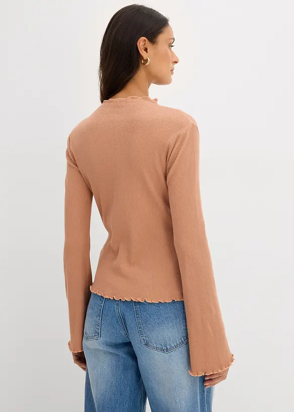Rippshirt aus reiner Baumwolle, bonprix