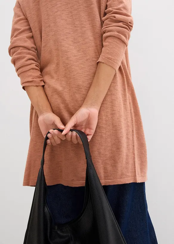 Gilet long en maille, ouvert, bonprix