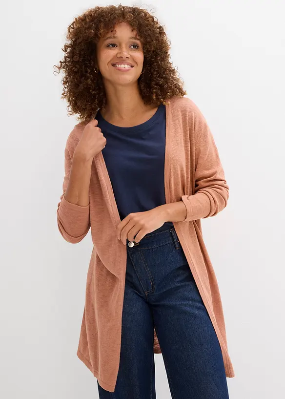 Gilet long en maille, ouvert, bonprix