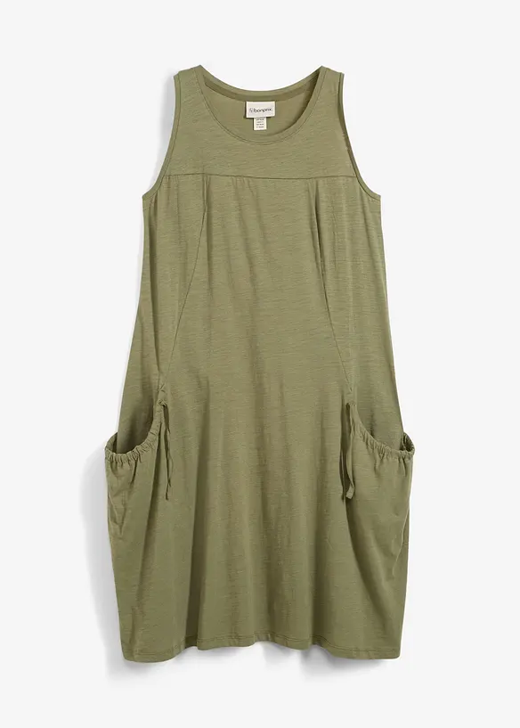 Baumwoll-Jerseykleid mit Taschen, bonprix