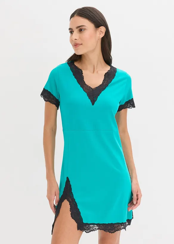 Chemise de nuit courte avec dentelle, bonprix