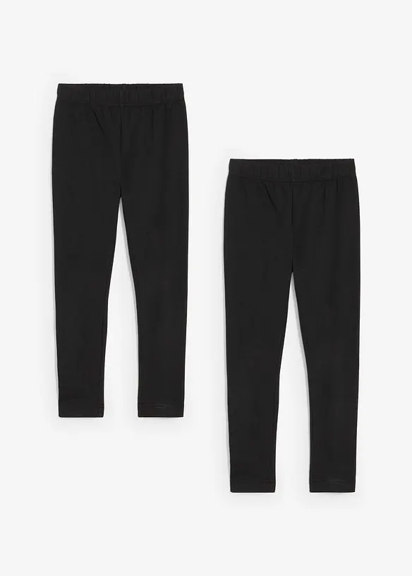 Lot de 2 leggings en matière élastique, bonprix