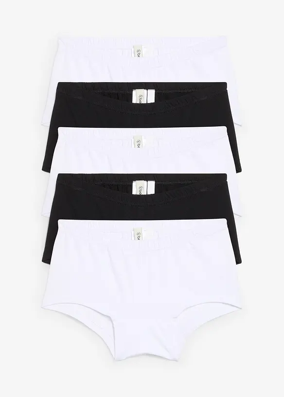 Lot de 5 boxers avec coton doux, bonprix