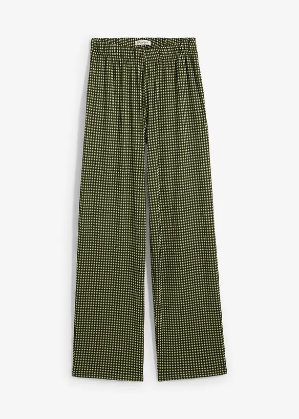Pantalon en jersey crêpe texturé, bonprix