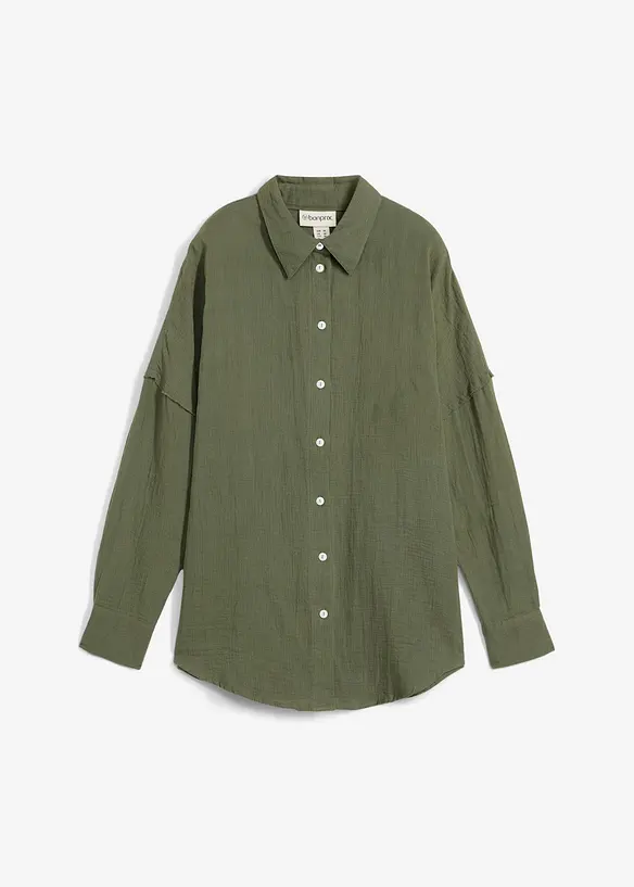 Chemise oversize en légère gaze de coton, bonprix