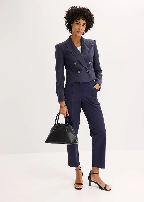 Satinhose mit Tapered Fit, bonprix