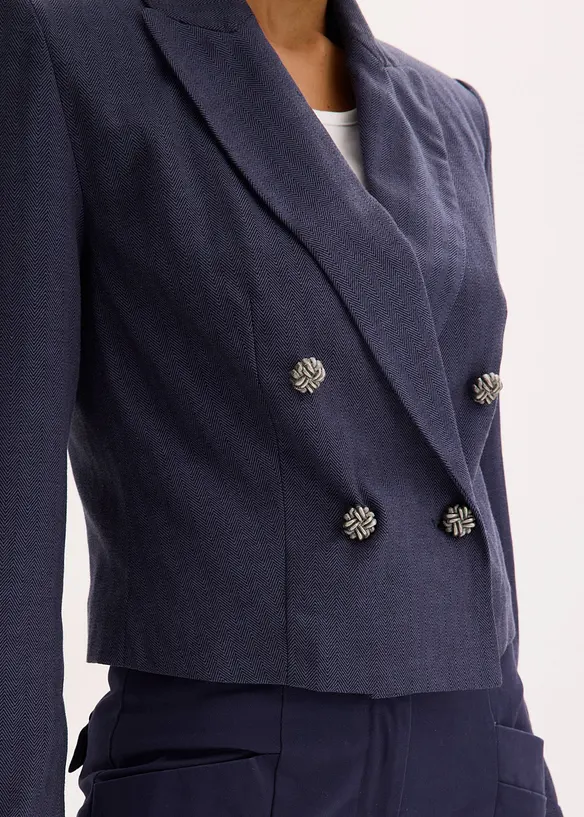 Kurzblazer mit markanten Schultern, bonprix