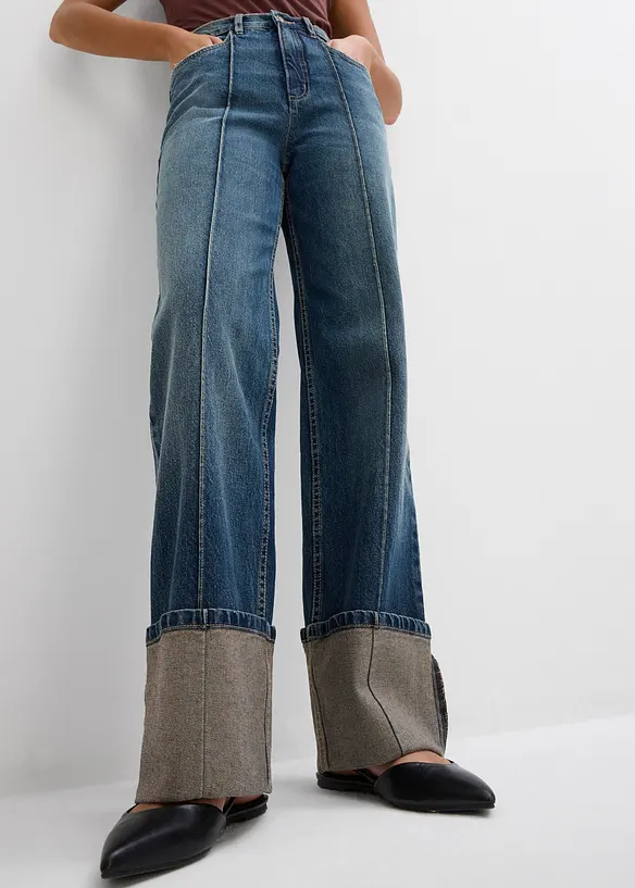 Jean droit, taille haute, bonprix