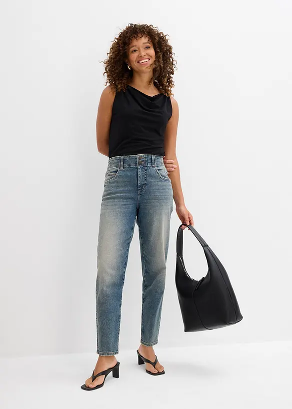 Jean mom taille haute, bonprix