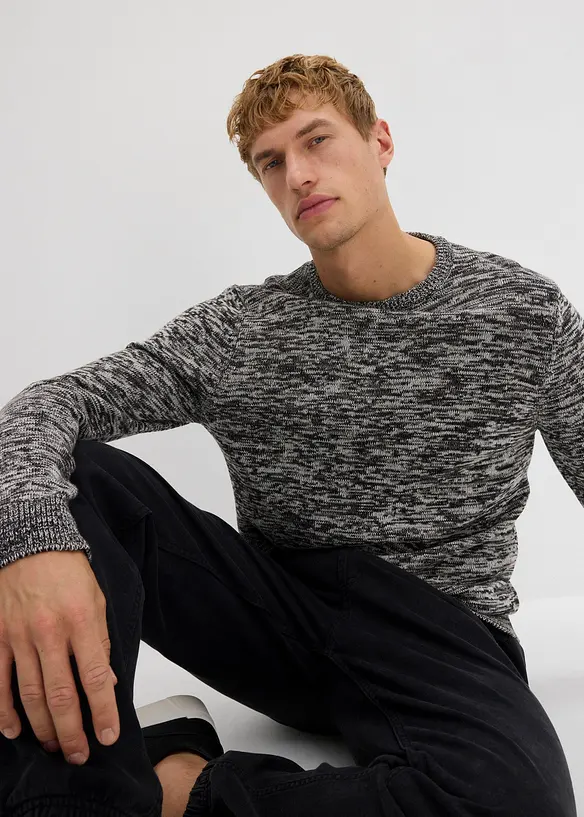 Grobstrick-Pullover mit Baumwolle, bonprix