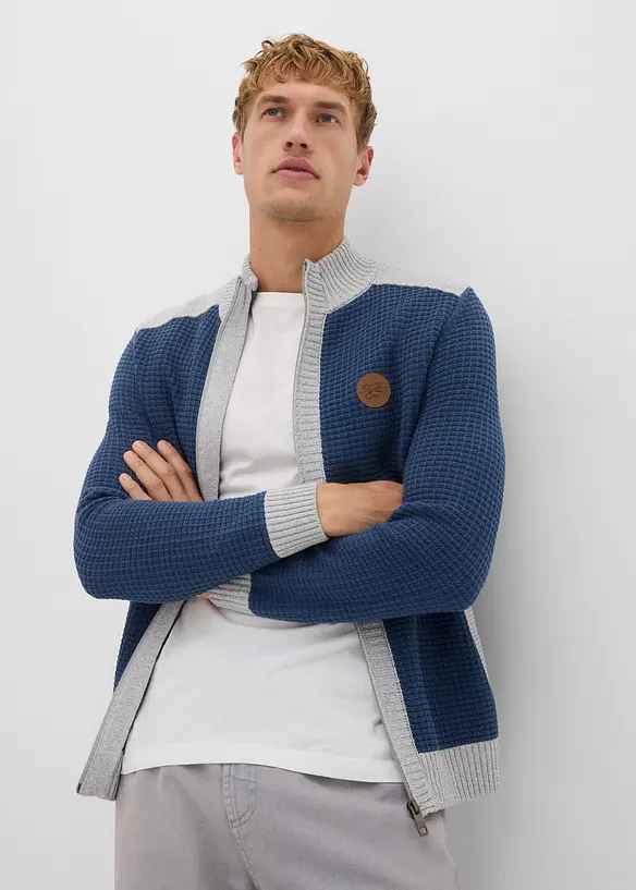 Grobstrickjacke mit Stehkragen, bonprix