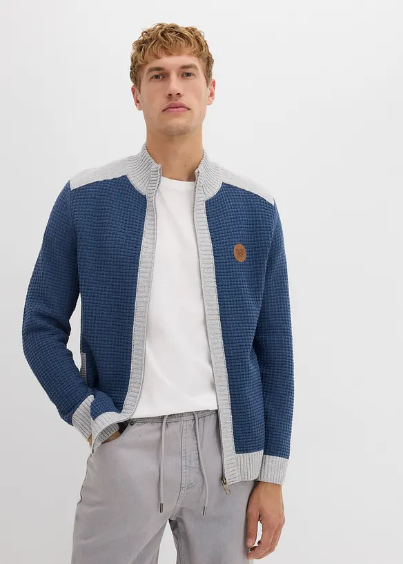 Grobstrickjacke mit Stehkragen, bonprix