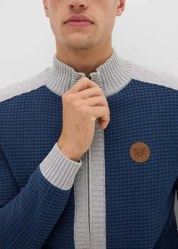 Grobstrickjacke mit Stehkragen, bonprix
