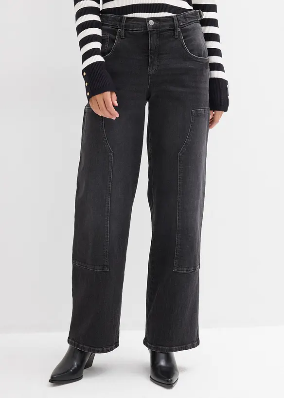 Jean large taille mi-haute, bonprix