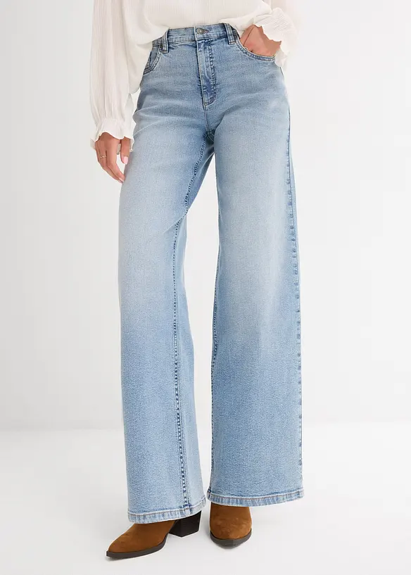Jean large taille haute, bonprix
