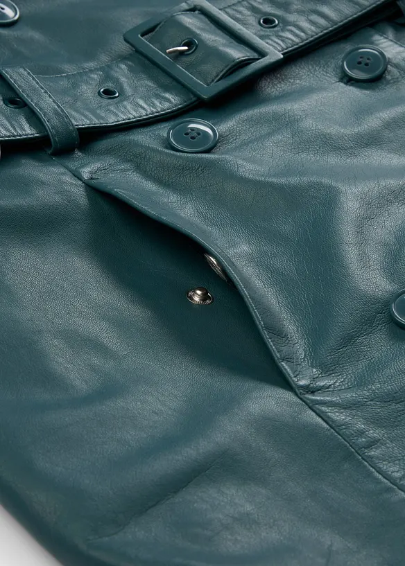 Trench-coat en cuir, bonprix