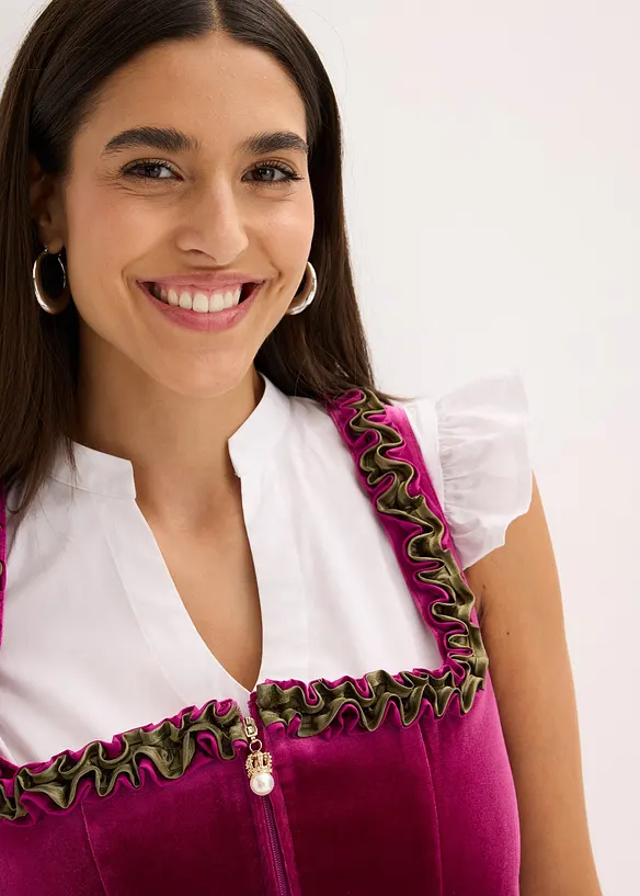 Dirndl avec velours, longueur midi (ens. 2 pces), bonprix