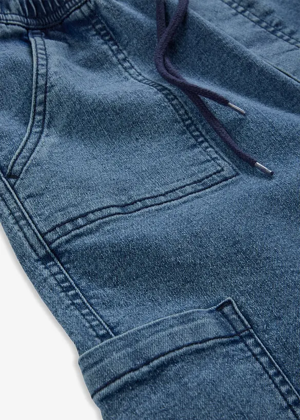 Jean jogger cargo extensible, Loose, bonprix