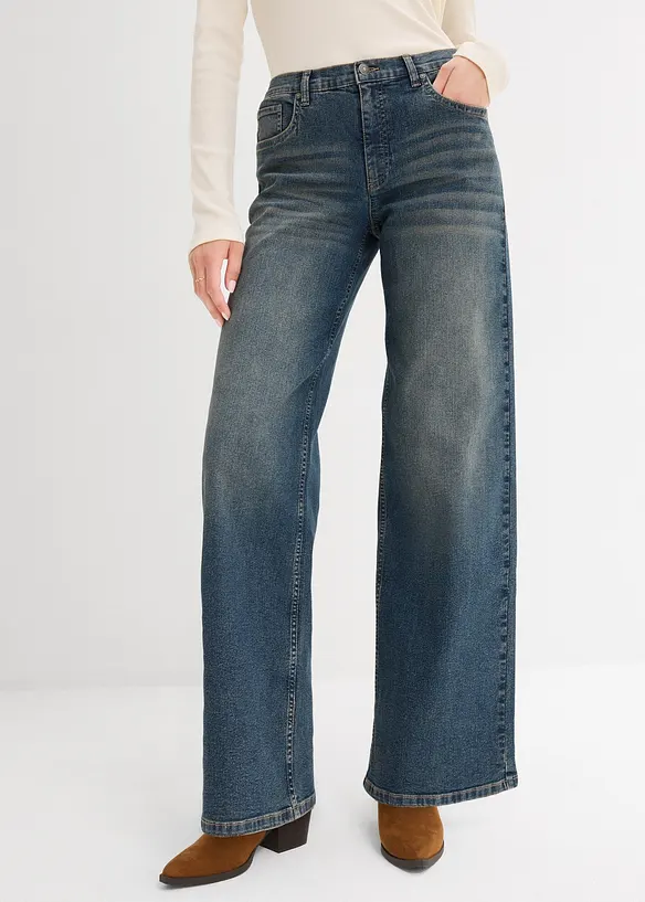 Wide-Leg-Jeans, High Waist, bonprix