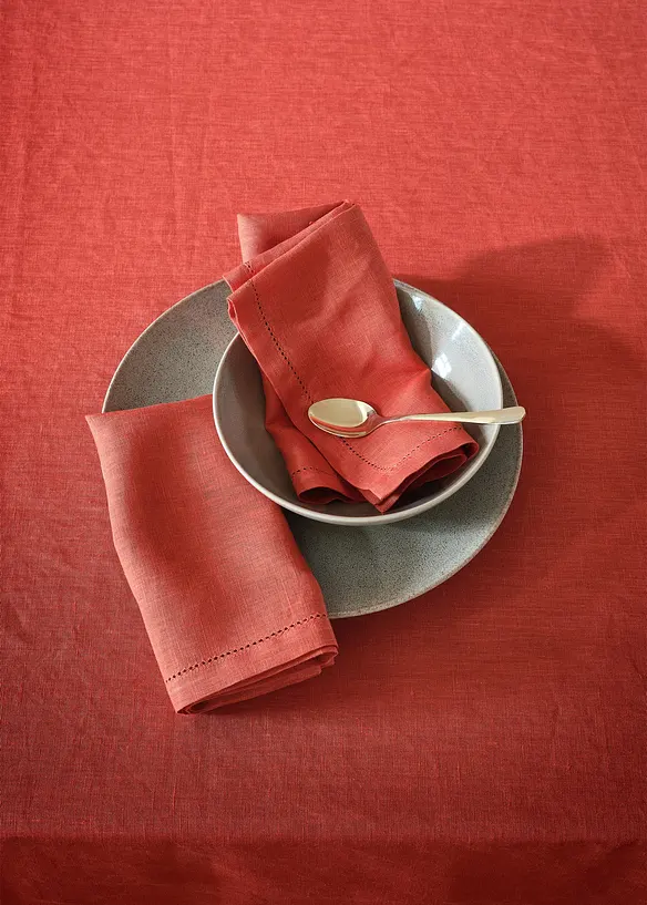 Lot de 2 serviettes de table en lin, bonprix