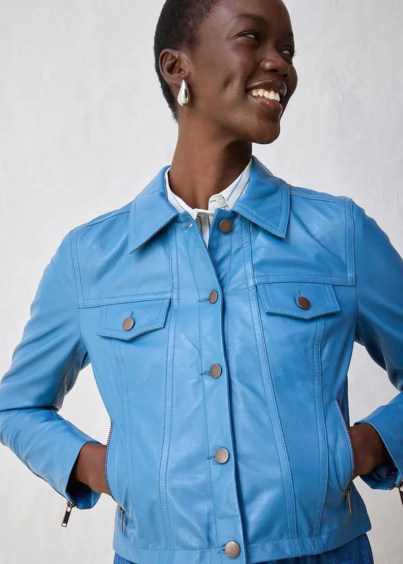 Veste en cuir, bonprix